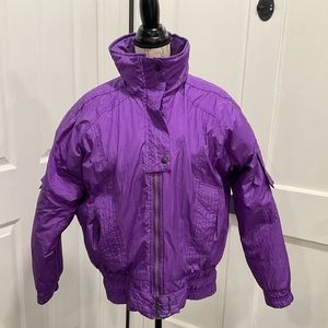 VINTAGE RAINBOW WEST PURPLE PUFFER JACKET